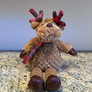 Pier 1 Imports Plaid Super Soft Reindeer Plush NWOT